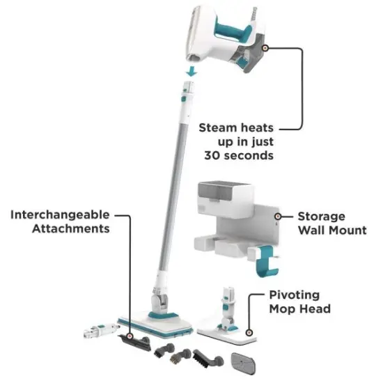 BLACK+DECKER Multipurpose Steam Cleaning System featuring STEAM-MOP (BHSM15FX10) {2}