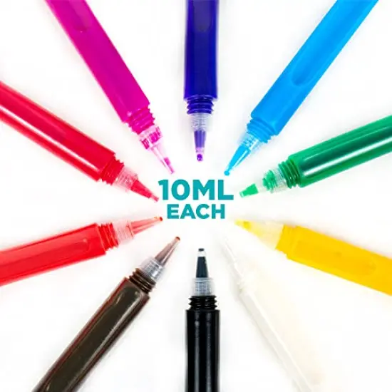 10-Pack of Suncatcher Paint Pens, 10ML Each, 10 Colors, for Kids, Supplies for Painting Suncatchers, Window Art Paint Refill, Arts and Crafts {1}