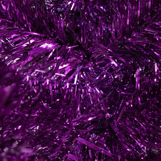 Northlight Artificial Tinsel Christmas Tree - 4' -Purple - Unlit {6}
