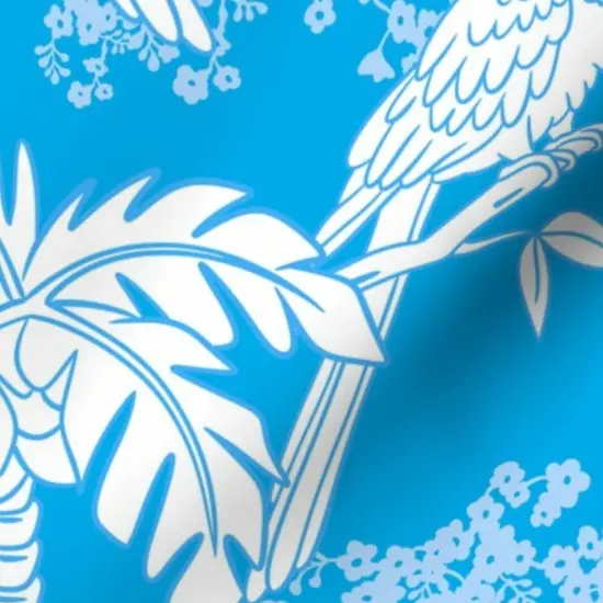 Various Fabrics by the Yard or Fat Quarter Tropical Paradise Birds Palm Trees Bright Exotic Beach Custom Printed Fabric by Spoonflower {7}