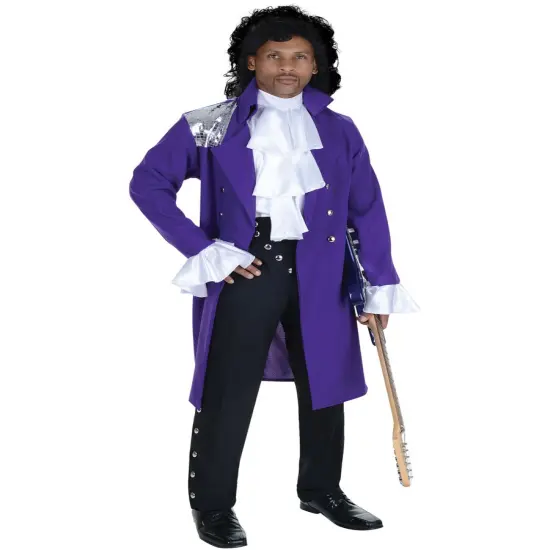 Men's 80s Royal Purple Pop Star Costume {1}