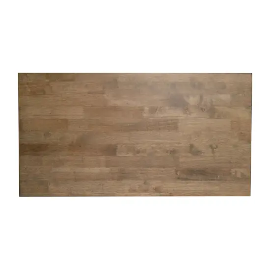 Merrick Lane Mabel Farmhouse Trestle Coffee Table, Solid Wood Rustic Accent Table Rustic Brown {6}