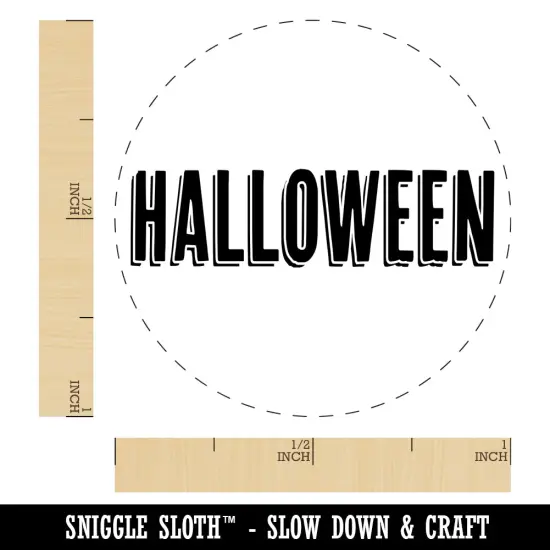 Halloween Drop Shadow Text Self-Inking Rubber Stamp for Stamping Crafting Planners Red {1}