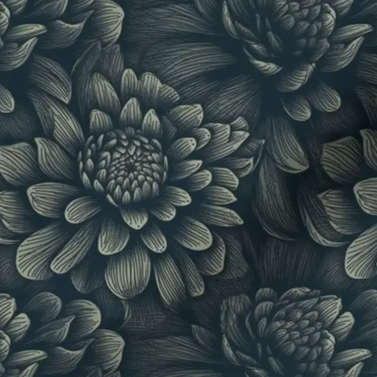 Various Fabrics by the Yard or Fat Quarter Moody Flowers Dark Botanical Romantic Modern Gothic Blue Floral Custom Printed Fabric by Spoonflower {7}