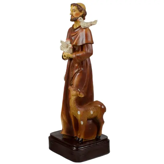 Northlight 9.5" St Francis of Assisi Polyresin Tabletop Figurine Brown {5}