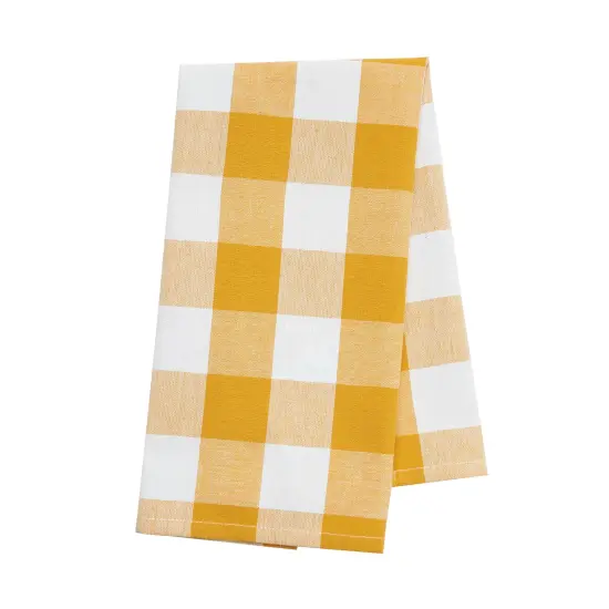 Franklin Ochre Gingham Check Kitchen Towel {1}