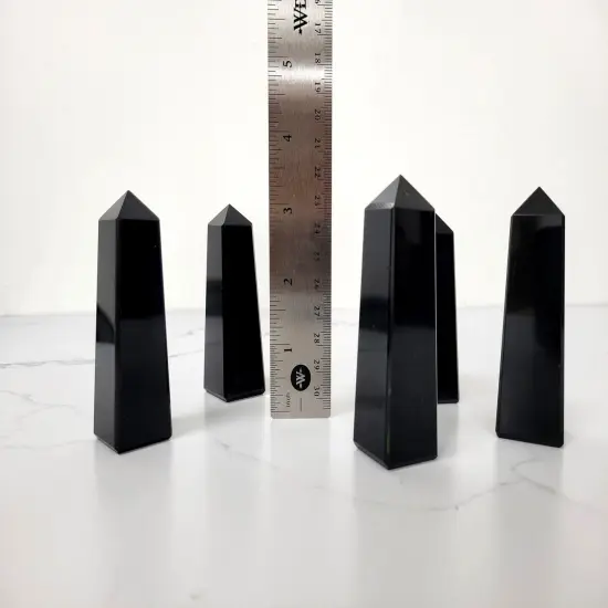 Hand Polished Crystal Tower Point Obelisk - 4 Sided SODALITE {7}