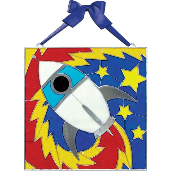 Colorbok Makit & Bakit Deluxe Suncatcher Kit-Rocket {3}