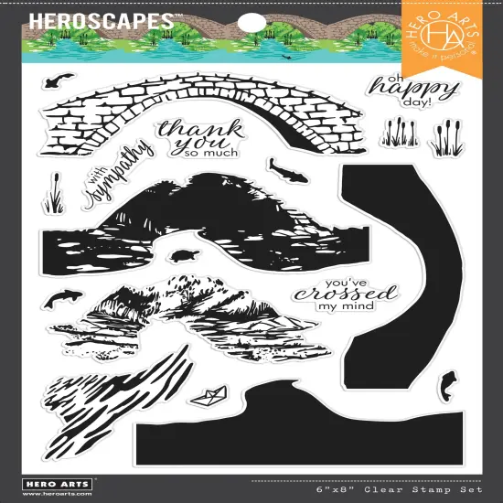 Hero Arts Clear Stamps 6"X8"-Stone Bridge HeroScape {1}
