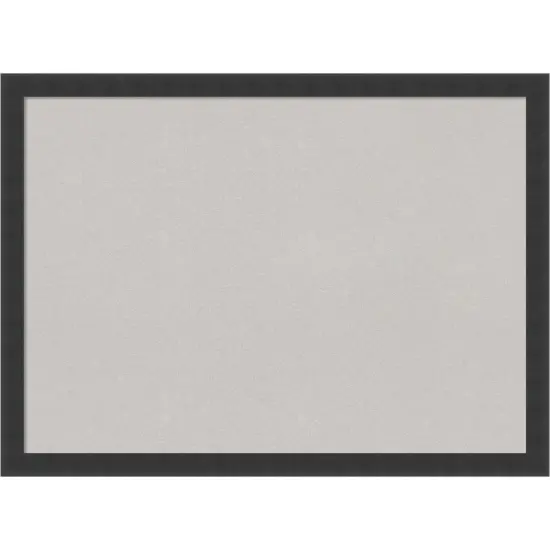 Mezzanotte Black Wood Framed Corkboard, Grey Cork {1}