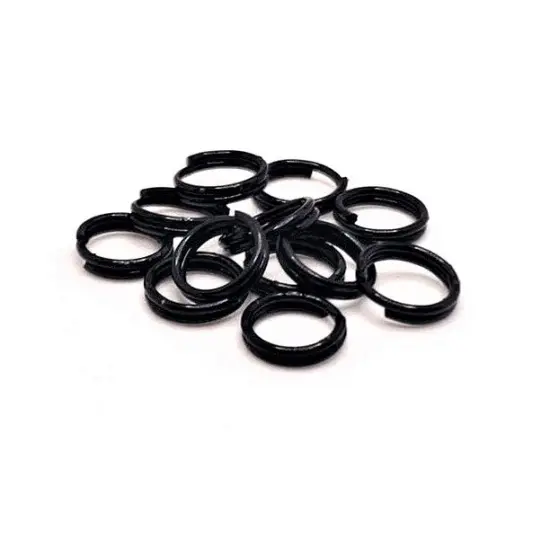 100, 500 or 1,000 Pieces: 6 mm Black Split Double Jump Rings {1}