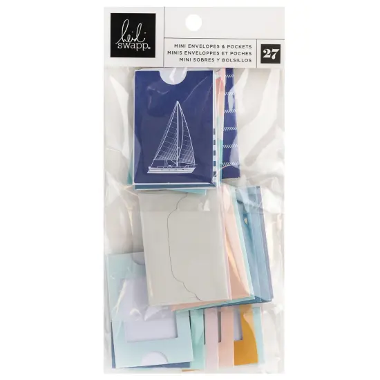 Heidi Swapp Set Sail Mini Envelopes & Pockets-27/Pkg {1}