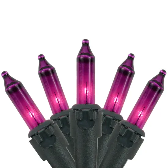Northlight Mini Incandescent Christmas Lights - Purple - 10' Black Wire - 50ct {3}