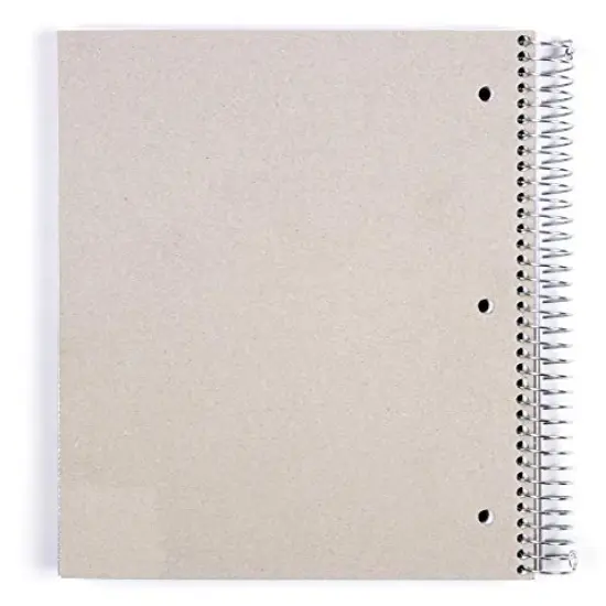 Durable Spiral Notebooks 5-Subject Teal College Ruled 1 Pack 200 Sheets Poly Pockets Moisture-Resistant Cover for School, Office, Business, and Professional Use {4}