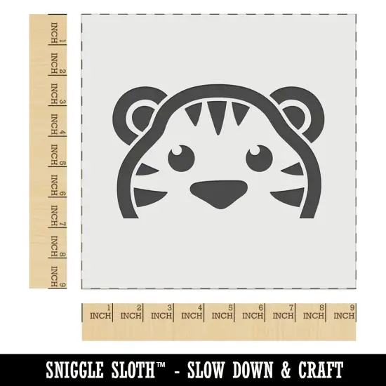Peeking Tiger Wall Cookie DIY Craft Reusable Stencil {1}