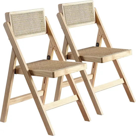 ISL Furnishings- Ibiza Rattan Modern Folding Chair (2, Natural) {1}