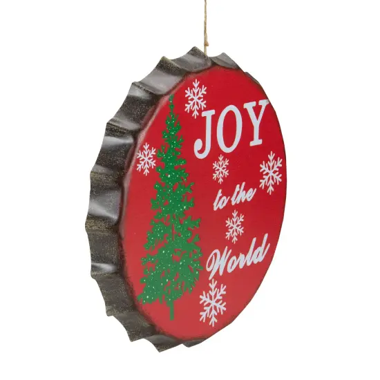 Northlight 12" Red and Green Joy to the World Christmas Wall Decor {4}