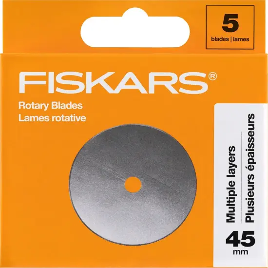 Fiskars Straight Rotary Blades 45mm 5/Pkg {1}