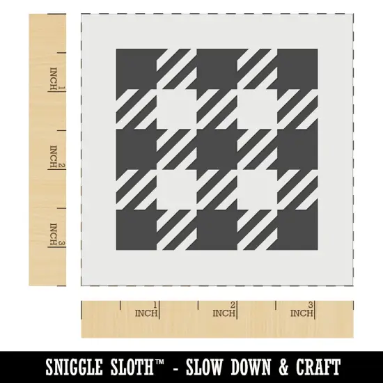 Buffalo Plaid Fabric Fashion Pattern Wall Cookie DIY Craft Reusable Stencil {5}