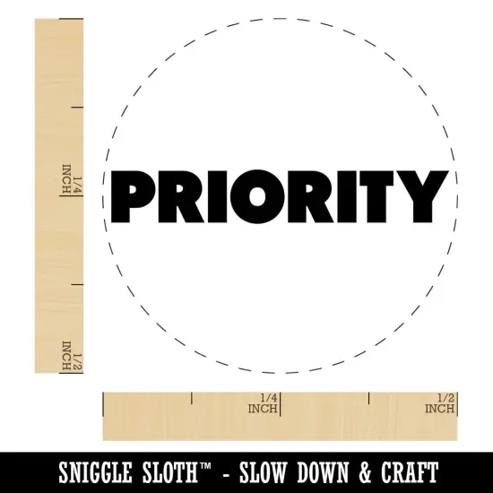 Priority Bold Text Self-Inking Rubber Stamp for Stamping Crafting Planners Green {1}
