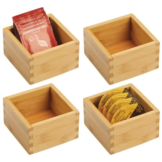 mDesign Bamboo Kitchen Drawer Organizer Trays {1}