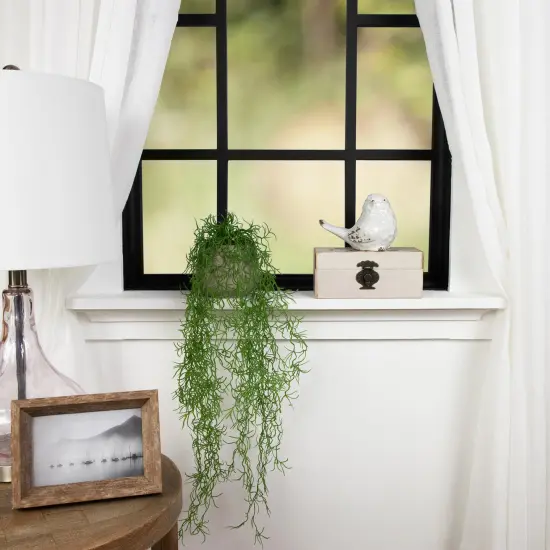 Northlight Artificial Cascading Succulent Plant in Gray Stone Pot - 22" Green {3}