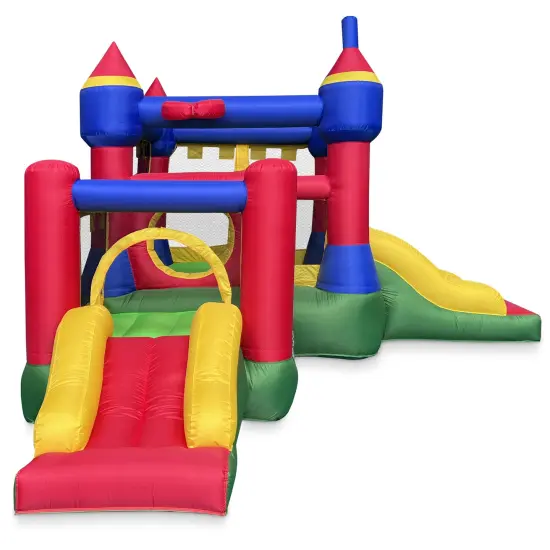 Cloud 9 Inflatable Castle Bounce House with Blower, Bouncer for Kids with Two Slides and Jumping Areas {4}