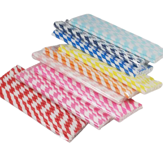 Kitcheniva Biodegradable Paper Straws Pattern Color 100 to 200 Pcs Green {4}