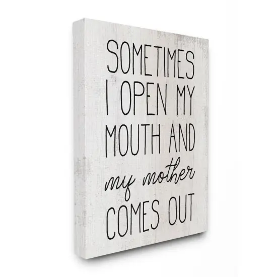 Stupell Industries Mouth Like My Mother Quote Canvas Wall Art {2}