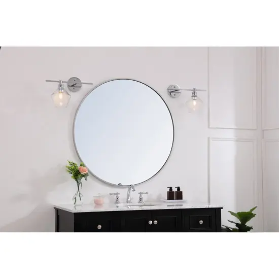 Gene 1 light Chrome and Clear glass left Wall sconce {2}