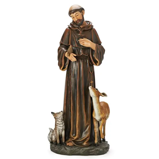 Roman Joseph's Studio Saint Francis of Assisi Figure - 18" Brown {3}