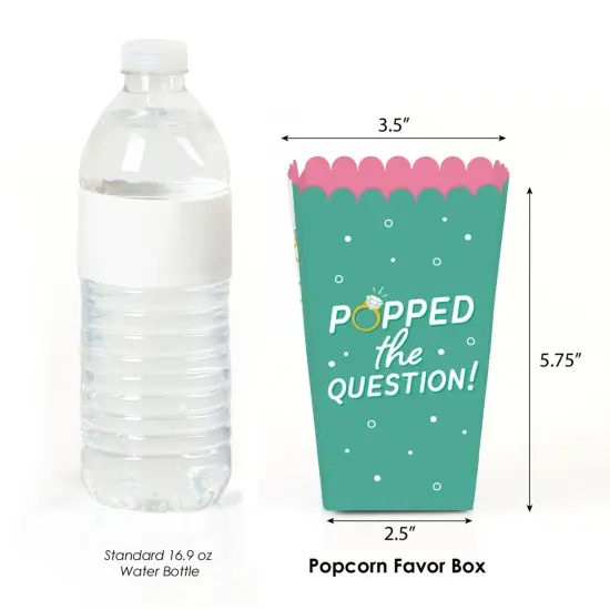 Big Dot of Happiness Just Engaged - Colorful - Engagement Party Favor Popcorn Treat Boxes - Set of 12 {3}