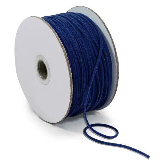 1/8" Soft Knit Elastic Cord - 100 Yard Spool Navy Blue {1}