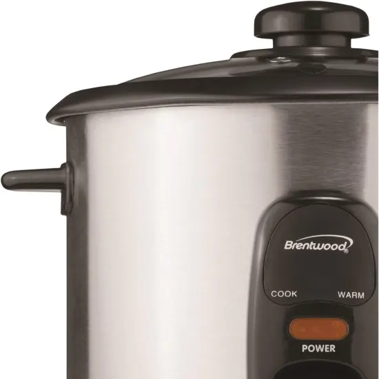 Brentwood 8 CUPS (UNCOOKED) RICE COOKER -SS/BLK {3}