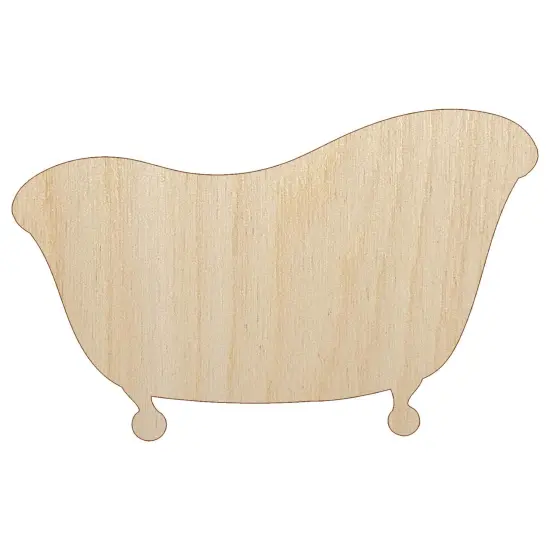 Cast Iron Bath Tub Unfinished Wood Shape Piece Cutout for DIY Craft Projects {7}