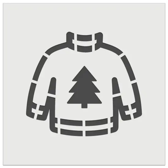 Christmas Ugly Sweater Wall Cookie DIY Craft Reusable Stencil {2}