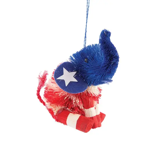 4.5" Patriotic Elephant Christmas XMAS Americana Spirit 4th of July Ornament {1}