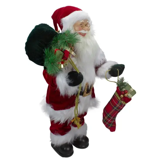 Northlight 2' Standing Santa Christmas Figure with Presents Red {4}