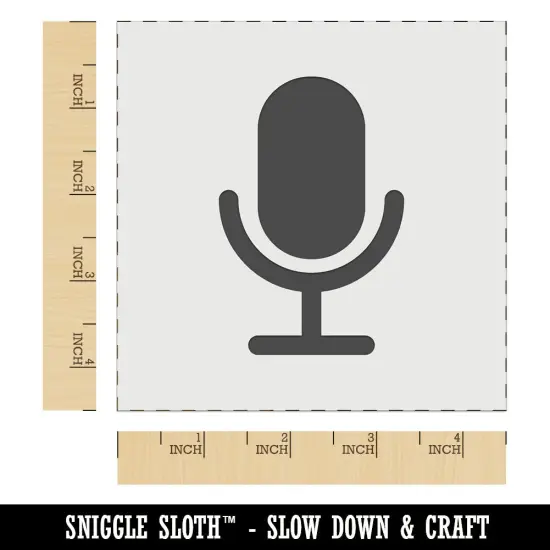Podcast Broadcast Microphone Wall Cookie DIY Craft Reusable Stencil {6}