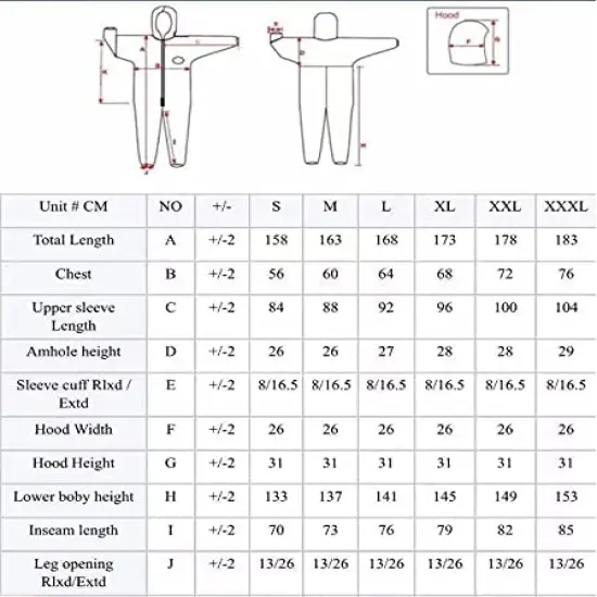Hygea Disposable Coverall Protective Clothing, Size XXL {3}
