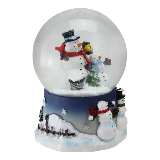 Northlight Snowman Family Musical Christmas Snow Globe - 7" White {3}