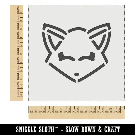 Fox Face Wall Cookie DIY Craft Reusable Stencil {1}