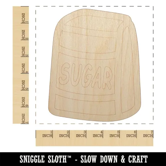 Bag of Sugar Baker Baking Unfinished Wood Shape Piece Cutout for DIY Craft Projects {1}