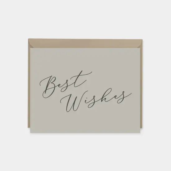 Best Wishes Cards, Calligraphy Card Set, {5}