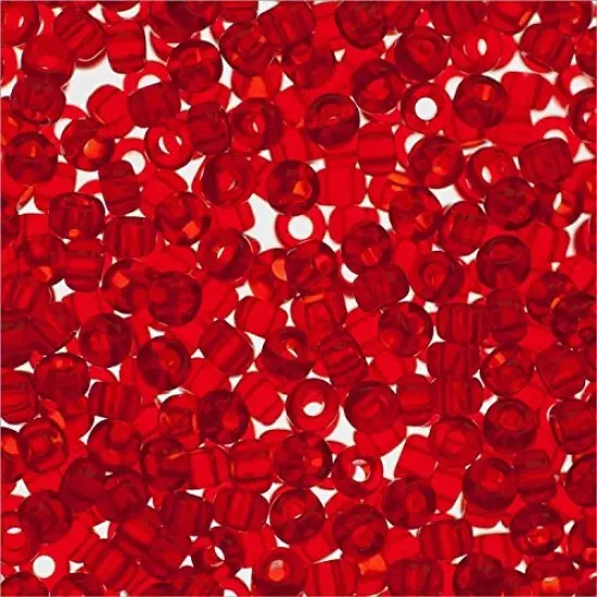 Miyuki Round Rocaille Seed Bead 8/0 Transparent Red {3}