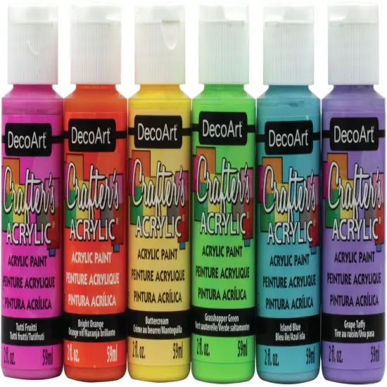 DecoArt Crafter's Acrylic Value Pack 6/Pkg-Brights {3}