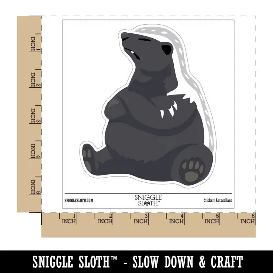 Honey Badger Moody Waterproof Vinyl Phone Tablet Laptop Water Bottle Sticker Set - 5 Pack {1}