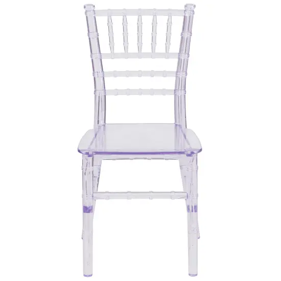 Emma and Oliver Child&rsquo;s All Occasion Resin Chiavari Chair for Home or Home Based Rental Business Clear {5}