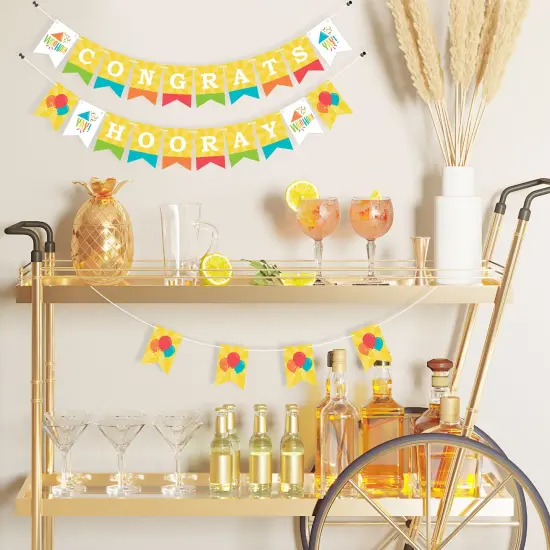 Big Dot of Happiness Congrats - Congratulations Mini Pennant Banner - Congrats Hooray {3}