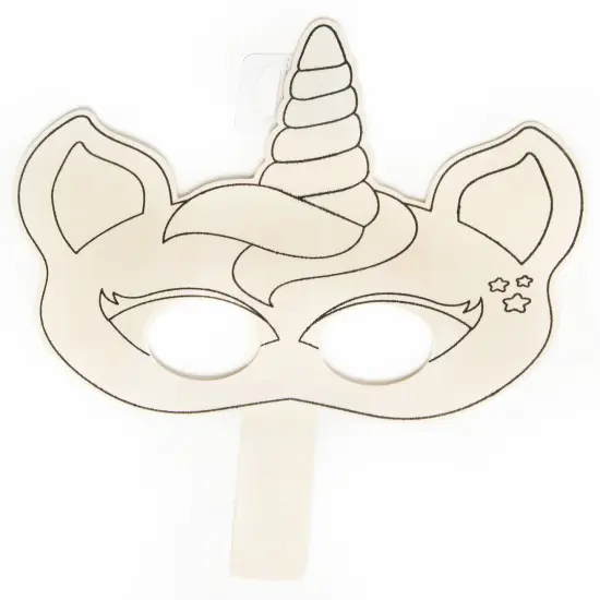 CousinDIY Unfinished Wood Mask Assortment-Butterfly & Kittycorn {2}